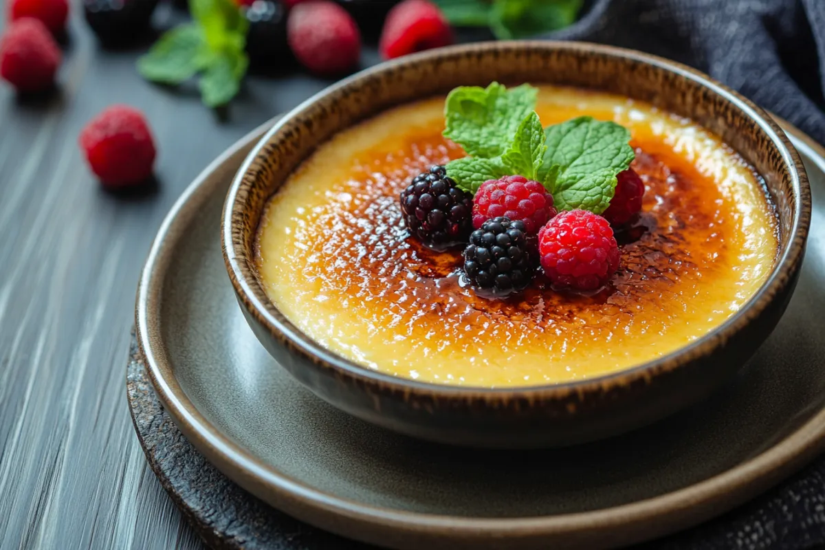 presentation of brulee